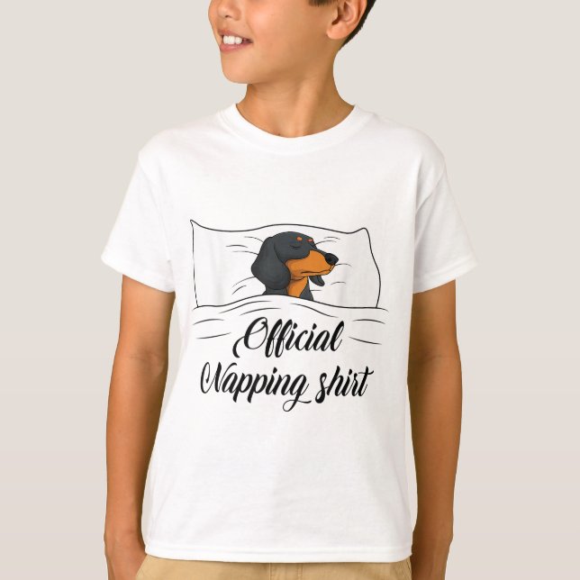 T-shirt Dormir Pyjama Dachshund Amoureux des chiens Cadeau (Devant)