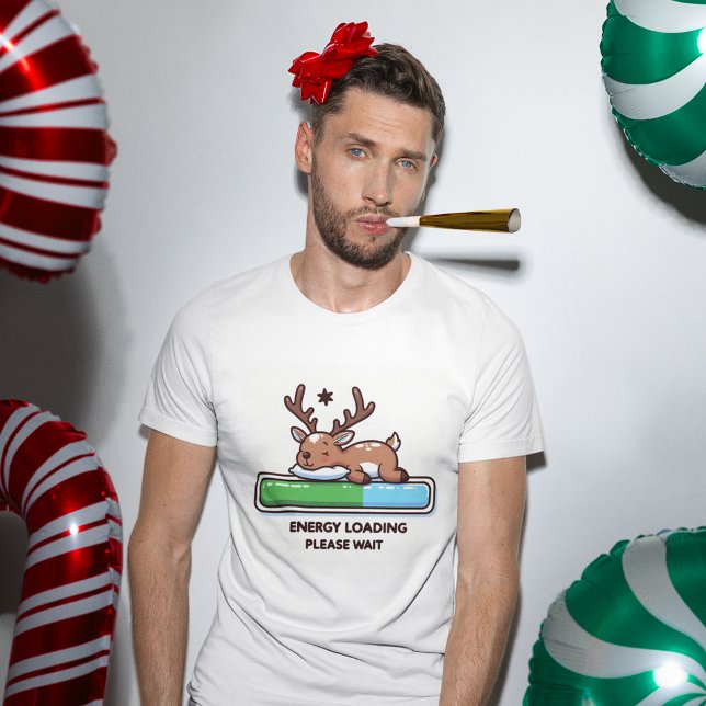T-shirt Dormir Rinder Drôle Chargement d'énergie (Créateur téléchargé)