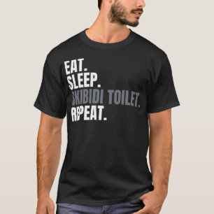 T-shirt Dormir Skibidi Toilet Répéter Funny Skibidi Toil