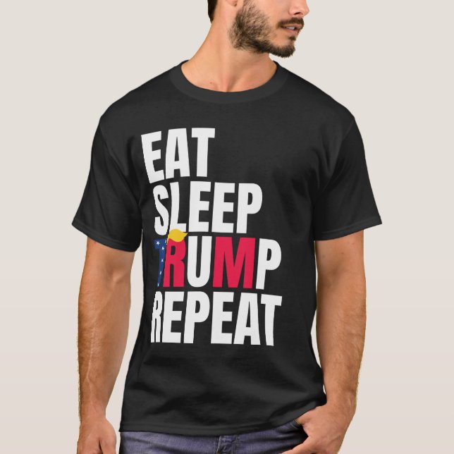 T-shirt Dormir Trump répéter la réélection du président Tr (Devant)