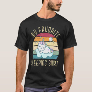 T-shirt Dormir Unicorne Imaginaire animal Dormir tardif Sl