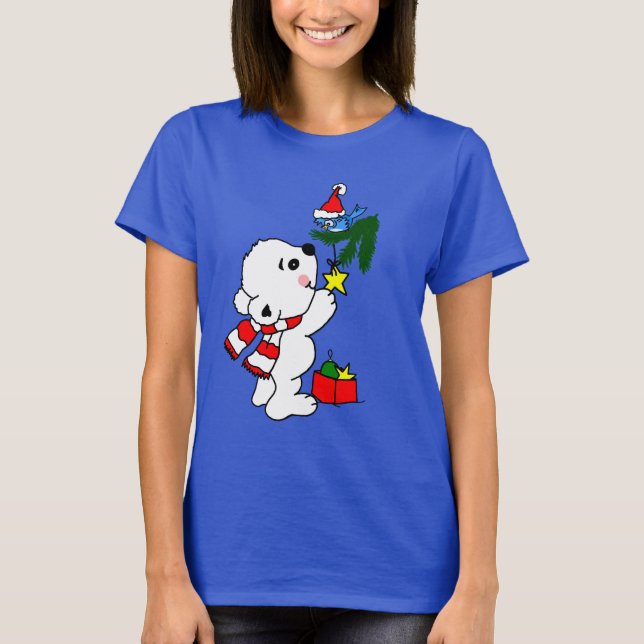 T-shirt d'ornement de pendaison de l'ours polaire  (Devant)