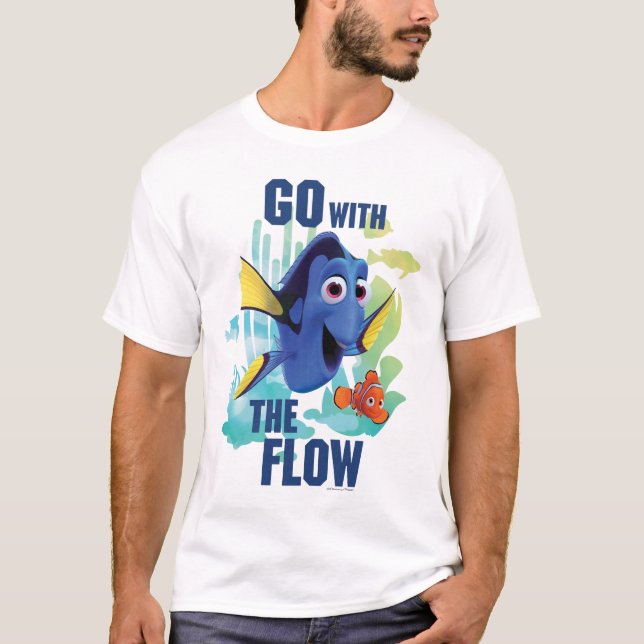 T-shirt Dory et Nemo| Aller avec le graphique de l'aquarel (Devant)
