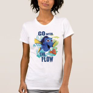 T-shirt Dory et Nemo  Aller avec le graphique de l'aquarel
