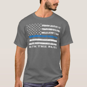 T-shirt Dos Bleu Bleu Bleu Léger Drapeau américain