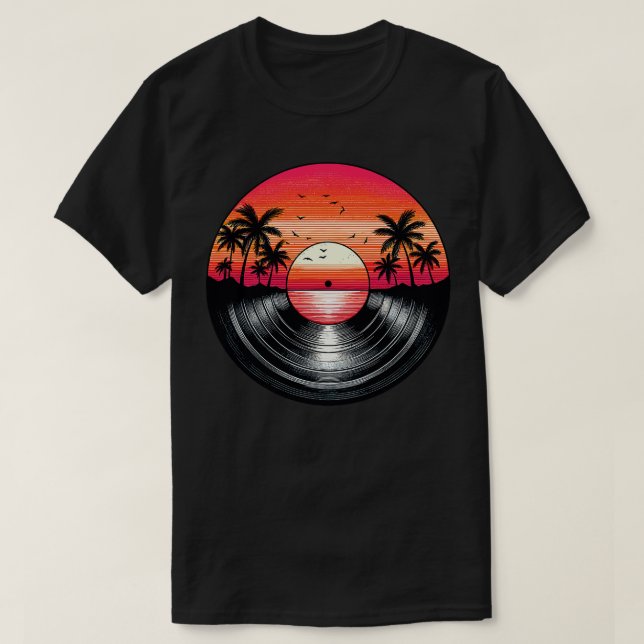 T-shirt Dossier de vinyle de Yacht Rock (Design devant)
