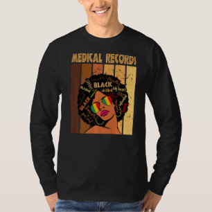 T-shirt Dossiers Médicales Afro-Africain-Américain Noir Hi