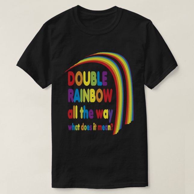 T-shirt Double arc-en-ciel (Design devant)