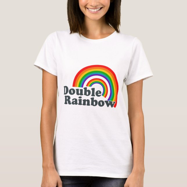 T-shirt Double arc-en-ciel (accessoires) (Devant)