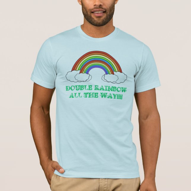 T-SHIRT DOUBLE ARC-EN-CIEL COMPLÈTEMENT (Devant)
