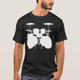 T-shirt Double basse Drumset - obscurité