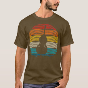 T-shirt Double Basse Vintage Lecteur Orchestre Musique Cad
