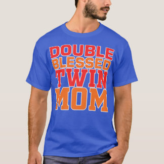 T-shirt Double Blessed Twin Maman Pregnancy Gender An