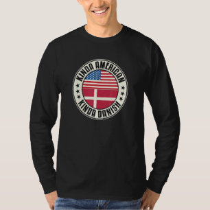 T-shirt Double citoyenneté américain danois Danemark Drape