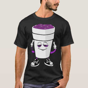T-shirt Double Coupe Styrofoam Lean Codeine Purple Boire S