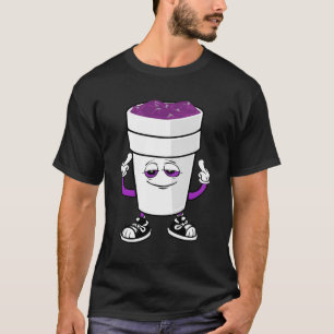 T-shirt Double Coupe Styrofoam Lean Codeine Purple Boire S