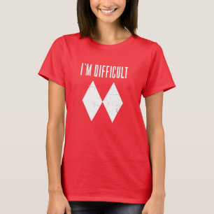 T-shirt Double Diamond Je suis difficile Ski nouveauté