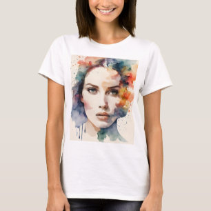 T-shirt Double exposition art femme