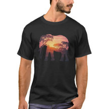 Double exposition Elephant Silhouette Design - Sav