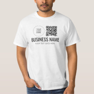 T-shirt Double face Imprimer Code QR Logo Membre Mens Trav
