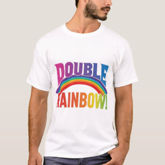 T-shirt Double la Joie : Double Arc-en-ciel !