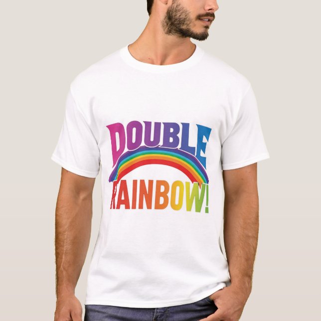 T-shirt Double la Joie : Double Arc-en-ciel ! (Devant)