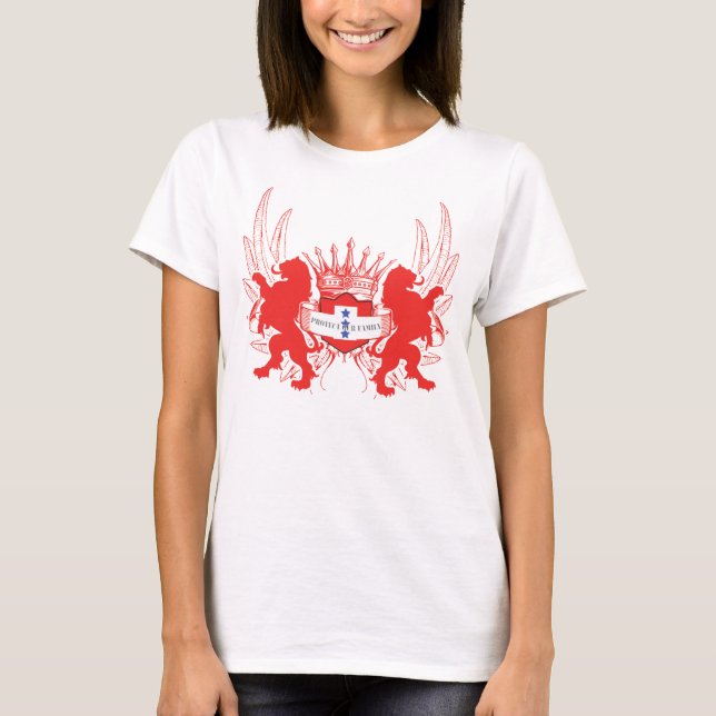 T-shirt Double Lions 3 étoiles Jaunes Personnalisables (Devant)