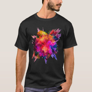 T-shirt Double Paint Splash Ultra Vivid Bright Design