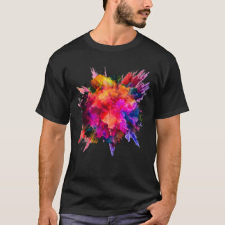 T-shirt Double Paint Splash Ultra Vivid Bright Design