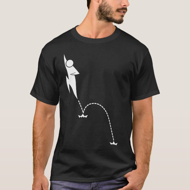 T-shirt Double pièce en t de saut - noir (Devant)