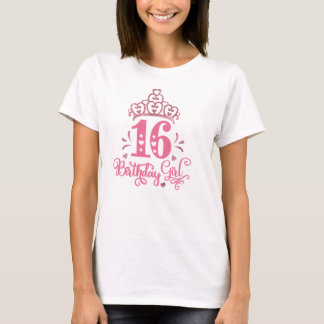 T-shirt Douce 16 Anniversaire Princesse 16e Fille