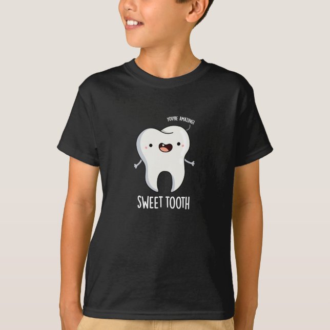 T-shirt Douce dent drôle Dentaire Pun Dental Dark BG (Devant)