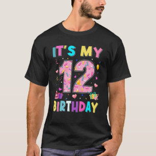 T-shirt Douce Donut C'est Mon 12ème Anniversaire  12 Ans  