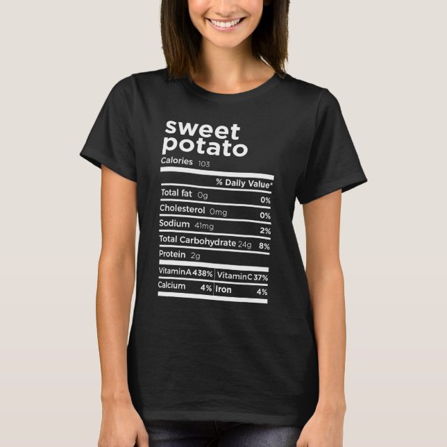 T-shirt Douce Pomme de terre La valeur nutritive Drôle Tha (Devant)