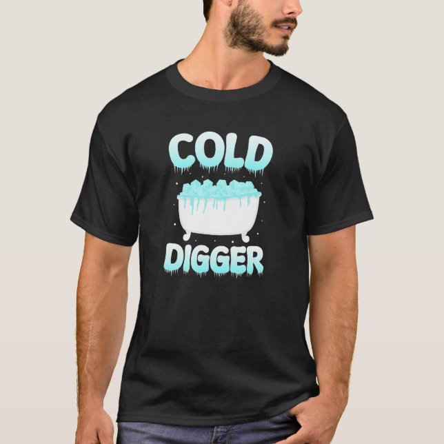 T-shirt Douche Froide Drôle Bain de Glace Cryothérapie Jeu (Devant)