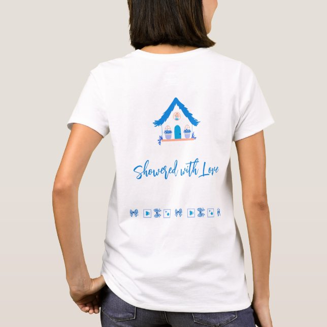 T-shirt Douche personnalisée avec Baby shower d'amour (Dos)