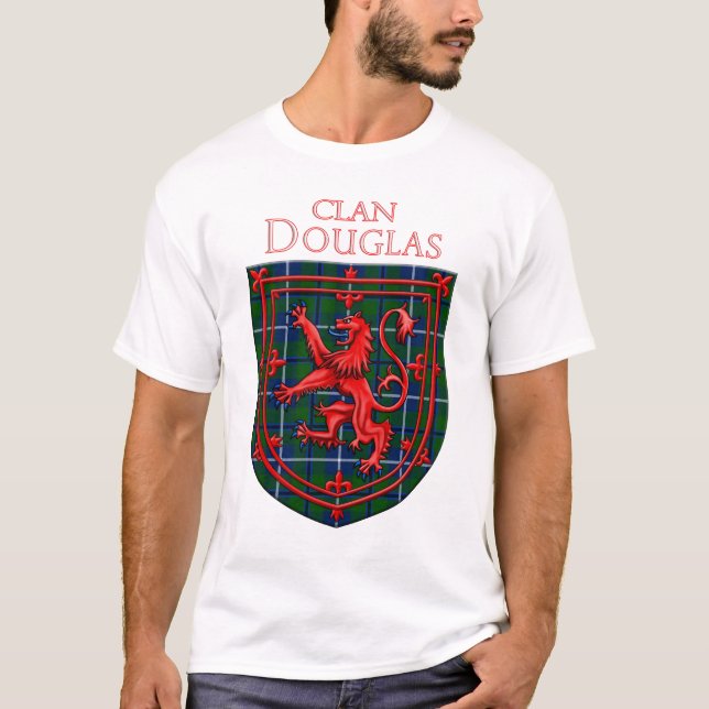 T-shirt Douglas Tartan Scottish Plaid Lion Rampant (Devant)