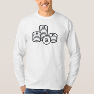 T-shirt Douille "binaire" de Bitcoin (BTC) longue