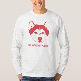 T-shirt Douille blanche T de révolution enrouée rouge