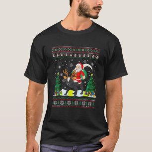 T-shirt Douille de Noël moche Skunk Funny Santa Claus Rid