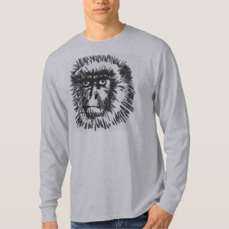 T-shirt Douille du "babouin" des hommes longue