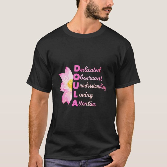 T-shirt Doula Acronyme Love Midwoman Grossesse Entraînemen (Devant)