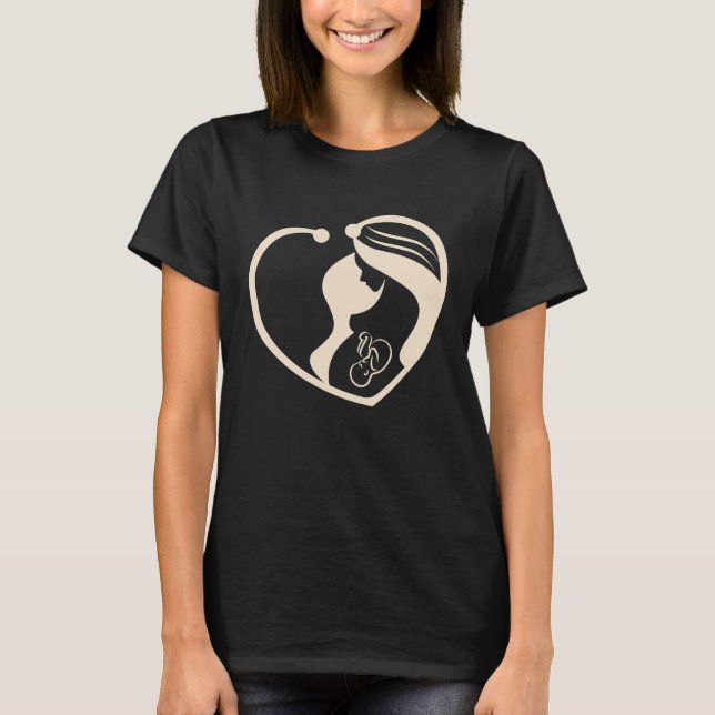 T-shirt Doula Nourriture Naissance Maternité Infirmière po (Devant)