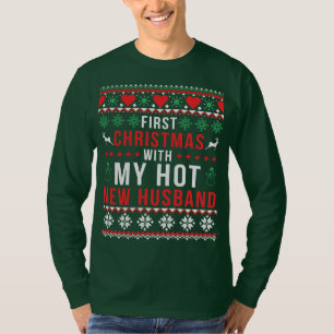 T-shirt Douleur moche   Premier Noël avec nouveau mari
