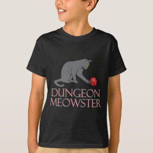 T-shirt Doungeon Meowster Drôle RPG Chat avec dés