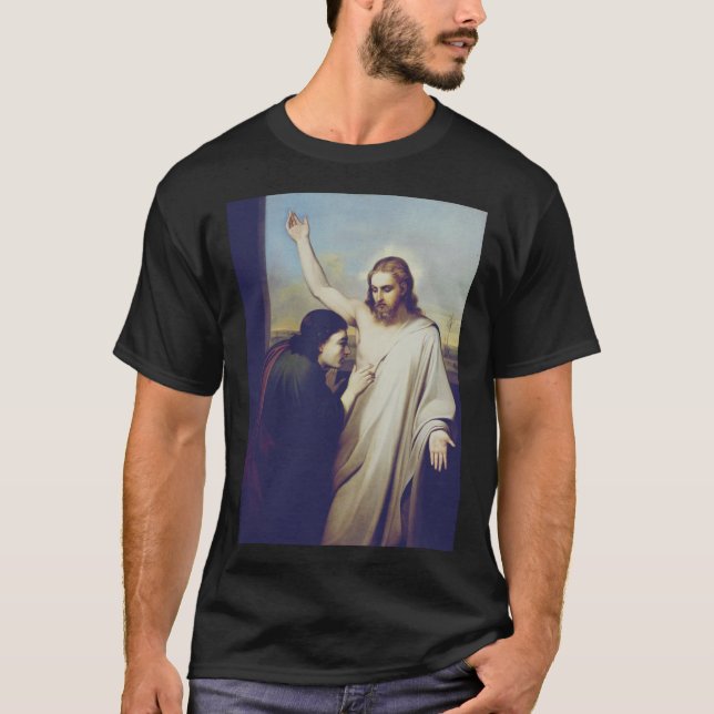 T-shirt Douter de Saint Thomas par Silvestro Lega (Devant)