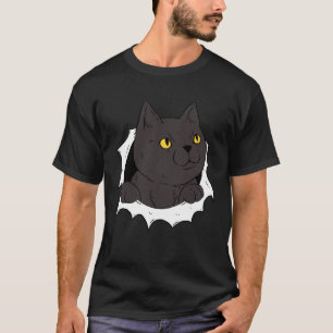 T-shirt Doux Chaton Déchiré Tissu Chat Propriétaire de