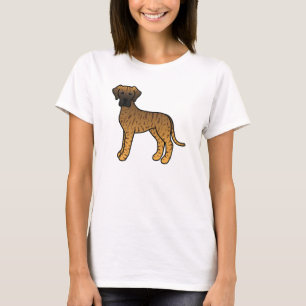 T-shirt Doux chien cartoon danois tigré