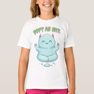 T-shirt Doux comme le Ciel : Kawaii Monstre Nuage Zen Yoga