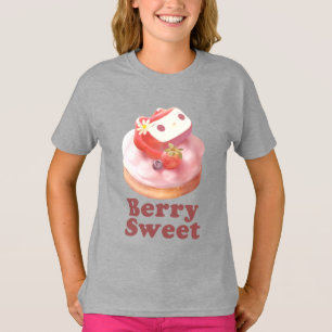 T-shirt Doux de baie : Fille lapine tarte aux fraises